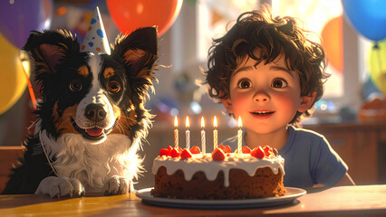 誕生日の男の子