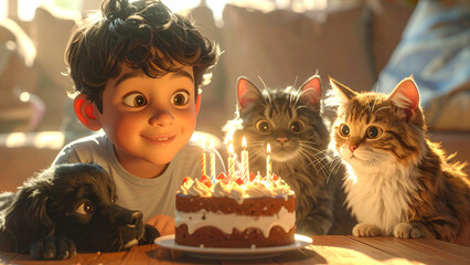 誕生日の男の子