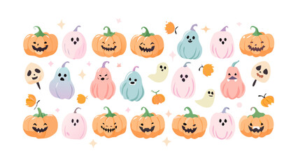 seamless-pattern-of-cute-halloween-pumpkins-and-gh