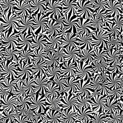 Intricate black and white spiral pattern creating an optical illusion