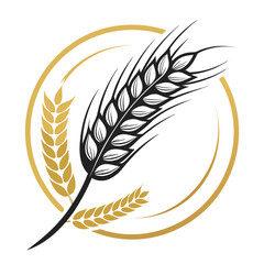 Depicting Create Bold Stroke Wheat Ear Elegant High-Quality Stock Image
