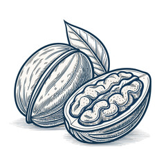 Create Bold Stroke Walnut With Shell Half Premium Digital Asset Ideal for Marketing
