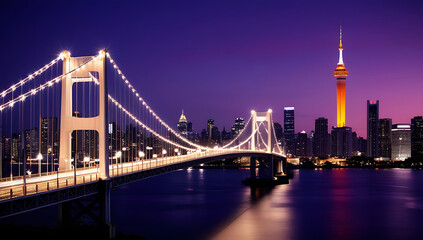 Fototapeta premium Europe City View Day and night 