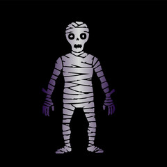 Mummy Monster Halloween Silhouette