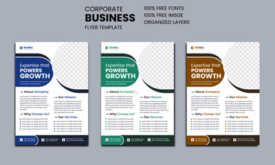 professional business flyer layout a4 flyer with creative editable vector shapes template&nbsp;business.