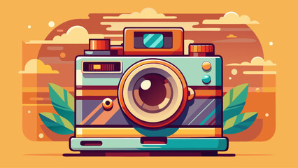 old-camera-in-minimalist-retro-design-