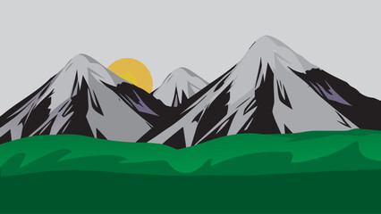 minimal-mountain-peaks-with-rising-sun-----------