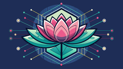 minimal-lotus-bloom-with-geometric-lines-------