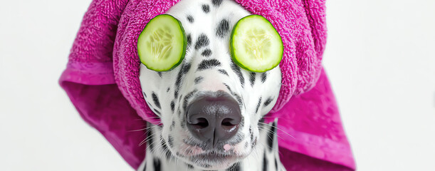 funny dalmatian dog, AI generated