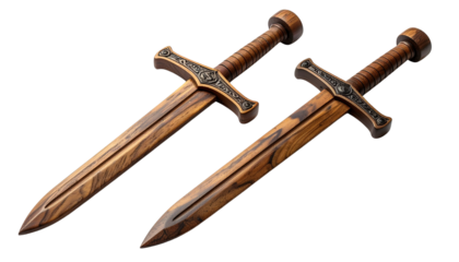 Wooden Toy Sword Variations Bundle – isolated on transparent background