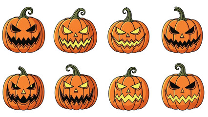 Halloween Vector Icon Set – Line Art Design AI EPS PNG JPEG
