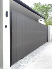 Modern Door WPC and Concrete Stair 