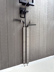 Modern Door WPC and Concrete Stair 