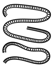 Abstract rollercoaster track design