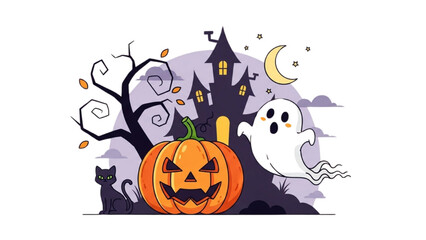 Halloween Vector Icon Set – Line Art Design AI EPS PNG JPEG