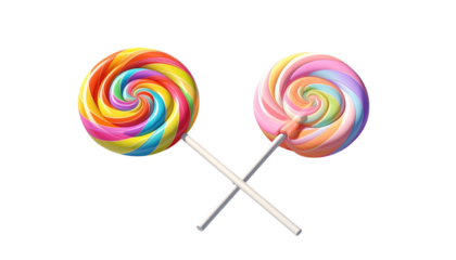 Colorful Sweet Treat Pair Concept, isolated on transparent background