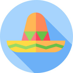 Mexican Sombrero Hat Icon