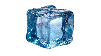 Clear Ice Cube, isolated on transparent background