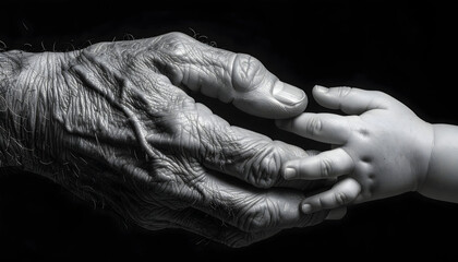 Fototapeta premium Generational Bond in Black and White