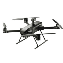Sleek Black Industrial Drone on White Background