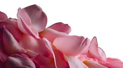 Pink Rose Petals, isolated on transparent background