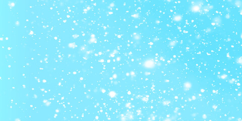 abstract soft blurred glowing winter morning blue background with dancing snow background, molecule model, Concept of science, chemistry, medicine and microscopic technology.