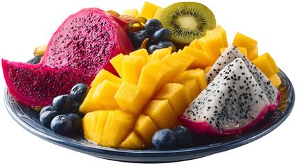Vibrant Fruit Salad, isolated on transparent background