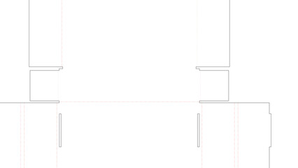 Corrugated Cardboard Box 30x30x6cm DXF Vector File