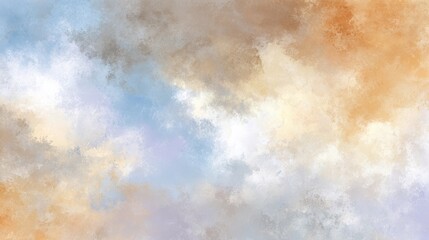 Obraz premium A magnificent and serene artistic depiction of a vast and open celestial sky featuring fluffy billowing white clouds drifting peacefully across a vibrant deep blue atmospheric expanse.
