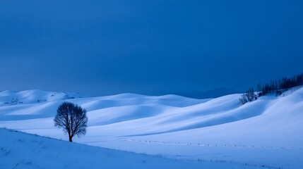 snow covered mountains in winter