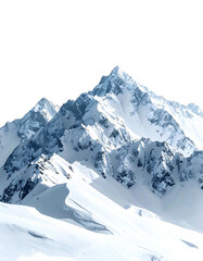 Obraz premium Snowy mountain peak, vast snow fields