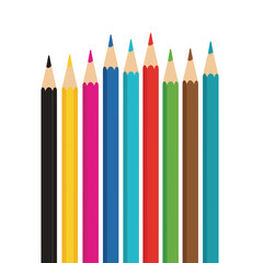 A vibrant collection of colored pencils stand tall displaying their beautiful hues.