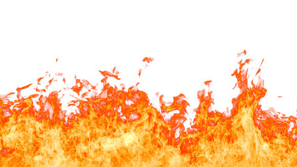 燃え上がる炎のイメージのイラスト（透明背景）