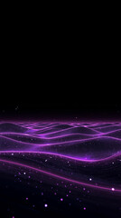 Glowing Purple Wave Background with Futuristic Energy Flow