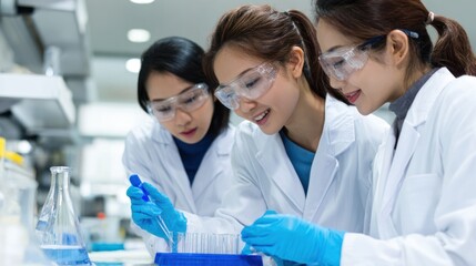 Diverse Scientists Collaborating in Modern Laboratory Setting