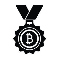 Bitcoin Golden Medal Icon