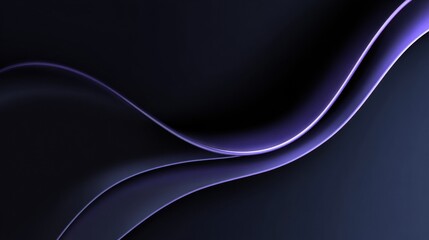 Fototapeta premium Glowing Purple Curves Intersecting on Dark Background in Abstract Digital Composition