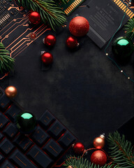 Premium festive background with high tech details