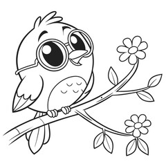 Obraz premium vector illustration of a bird
