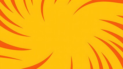 Vibrant swirling yellow and orange abstract background with radial motion lines