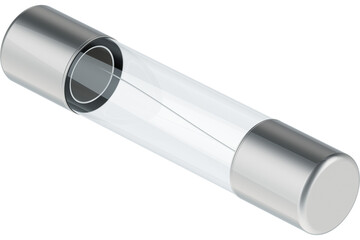 One Quick Blow Glass Tube Fuse, transparent background