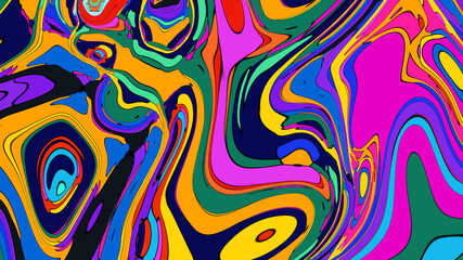 Abstract colorful psychedelic video for music festival
