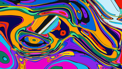 Abstract colorful psychedelic video for music festival
