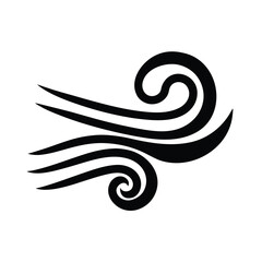 Obraz premium Blowing Wind Motion Icon