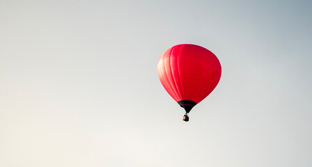 Balloons or balloons at sunset