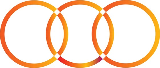 orange ring isolated on white background