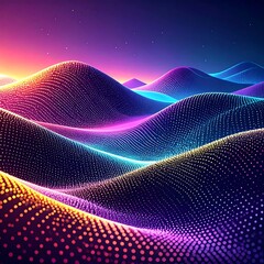 Abstract vibrant digital landscape