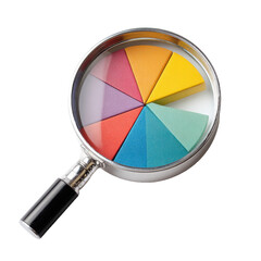 Obraz premium magnifying glass png focus on color png reading lens png search icon png transparent background image
