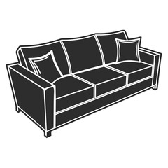 modern sofa isolated on white background