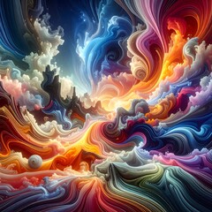 Abstract swirling cloudscape
